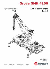 spare parts catalog Grove Truck Crane GMK 4100 Spare Parts Lists PDF