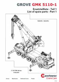 spare parts catalog Grove Truck Crane GMK 5110-1 List of Spare Parts - Part 1 PDF