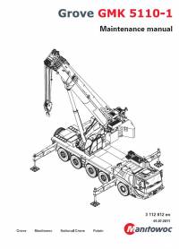 repair manual Grove Truck Crane GMK 5110-1 Maintenance Manual PDF