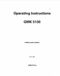 repair manual Grove Truck Crane GMK 5130 Operating Instructions PDF