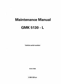 repair manual Grove Truck Crane GMK 5130-L Maintenance Manual PDF