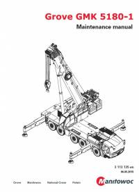 repair manual Grove Truck Crane GMK 5180-1 Maintenance Manual PDF
