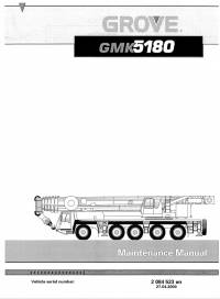 repair manual Grove Truck Crane GMK 5180 Maintenance Manual PDF