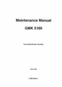 repair manual Grove Truck Crane GMK 5160 Maintenance Manual PDF