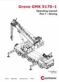repair manual Grove Truck Crane GMK 5170-1 Operating Manual Part 1 - Driving PDF