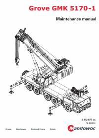 repair manual Grove Truck Crane GMK 5170-1 Maintenance Manual PDF