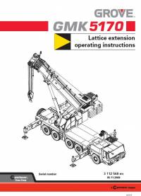 repair manual Grove Truck Crane GMK 5170 Lattice Extension Operating Instructions PDF