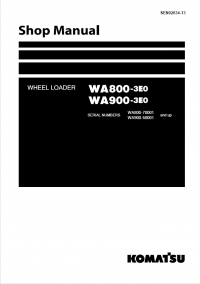 repair manual Komatsu Wheel Loader WA800-3EO, WA900-3EO Shop Manual PDF