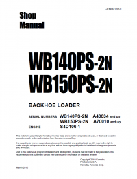 repair manual Komatsu Backhoe Loader WB140PS-2N, WB150PS-2N Set of Shop Manuals PDF