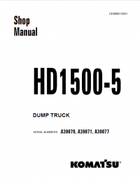 repair manual Komatsu Dump Truck HD1500-5 Set of Shop Manuals PDF