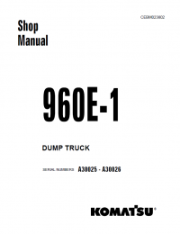 repair manual Komatsu Dump Truck 960E-1 Shop Manual PDF