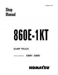 repair manual Komatsu Dump Truck 860E-1KT Set of Shop Manuals PDF