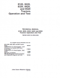 repair manual John Deere Tractors 8120-8520 Operation and Test Tehnical Manual PDF