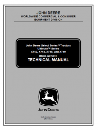repair manual John Deere X740/X744/X748/X749 Tractors Ultimate Series TM2350 PDF