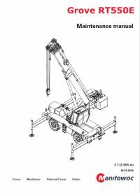 repair manual Grove Crane RT550E Maintenance Manual PDF
