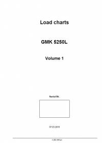 repair manual Grove Truck Crane GMK 5250L Load Charts Manuals PDF