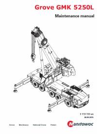 repair manual Grove Truck Crane GMK 5250L Maintenance Manual PDF