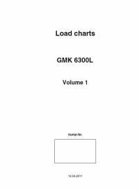 repair manual Grove Truck Crane GMK 6300L Load Charts Manual Volume1+Volume2 PDF