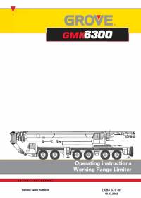 repair manual Grove Truck Crane GMK 6300 Operating Instructions Working Range Limiter PDF