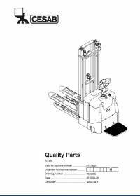 spare parts catalog Cesab Warehouse S316L Quality Parts Manual PDF