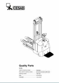 spare parts catalog Cesab Warehouse S320L Quality Parts Manual PDF