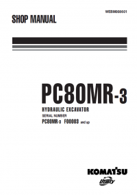 repair manual Komatsu Hydraulic Excavator PC80MR-3 Shop Manual PDF