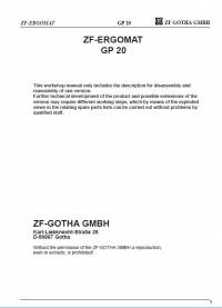 repair manual ZF Ergomat GP20 Workshop Manual PDF
