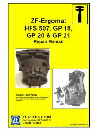 repair manual ZF-Ergomat Drive Unit HFS 507, GP 18, GP 20, GP 21 Repair Manual PDF