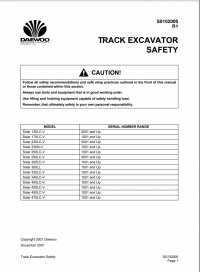 repair manual Daewoo Mega Solar 340LC-V Excavator Shop Manual PDF