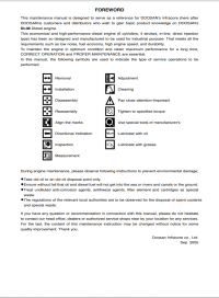 repair manual Doosan Diesel Engine DL08 Operation and Maintenance Manual PDF
