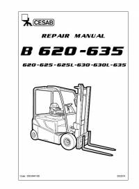 repair manual Cesab Forklifts B 620-635 Repair Manual PDF