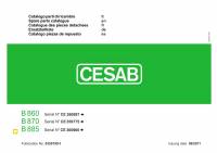 spare parts catalog Cesab Forklifts B860, B870, B885 Spare Parts Catalog PDF