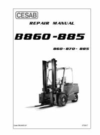 repair manual Cesab Forklifts B860, B870, B885 Repair Manual PDF