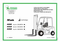 spare parts catalog Cesab Forklifts Mak 400, 450, 500 Spare Parts Catalog PDF
