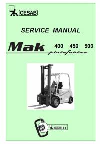 repair manual Cesab Forklifts Mak 400, 450, 500 Service Manual PDF