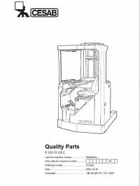 spare parts catalog Cesab Reachtrucks R120, R120C Quality Parts Manual PDF