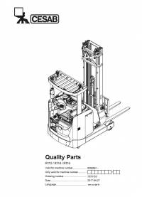 spare parts catalog Cesab Reachtrucks R112, R114, R116 Quality Parts Manual PDF