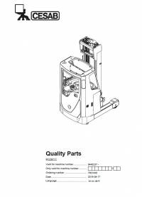 spare parts catalog Cesab Reachtrucks R320CC Quality Parts Manual PDF