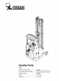 spare parts catalog Cesab Reachtrucks R325 Quality Parts Manual PDF