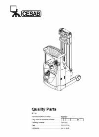 spare parts catalog Cesab Reachtrucks R314 Quality Parts Manual PDF