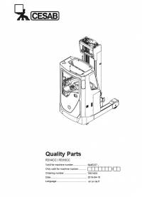 spare parts catalog Cesab Reachtrucks R314CC, R316CC Quality Parts Manual PDF