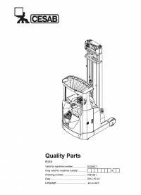 spare parts catalog Cesab Reachtrucks R316 Quality Parts Manual PDF