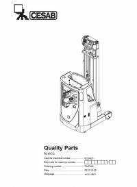 spare parts catalog Cesab Reachtrucks R316CC Quality Parts Manual PDF