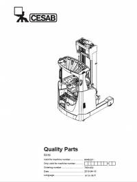 spare parts catalog Cesab Reachtrucks R318 Quality Parts Manual PDF