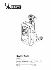 spare parts catalog Cesab Reachtrucks R318CC Quality Parts Manual PDF
