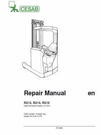 repair manual Cesab Reachtrucks R212, R214, R216 Repair Manual PDF