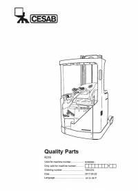 spare parts catalog Cesab Reachtruck R216 Quality Parts Manual PDF