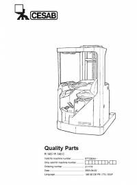 spare parts catalog Cesab Reachtrucks R140, R140C Quality Parts Manual PDF