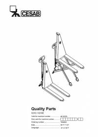 spare parts catalog Cesab Warehouse H210, H210E Quality Parts Manual PDF