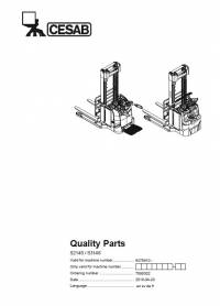 spare parts catalog Cesab Warehouse S214S, S314S Quality Parts Manual PDF